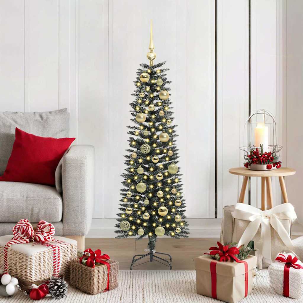 Albero Di Natale Artificiale Con 150 Led Verde 120 cm