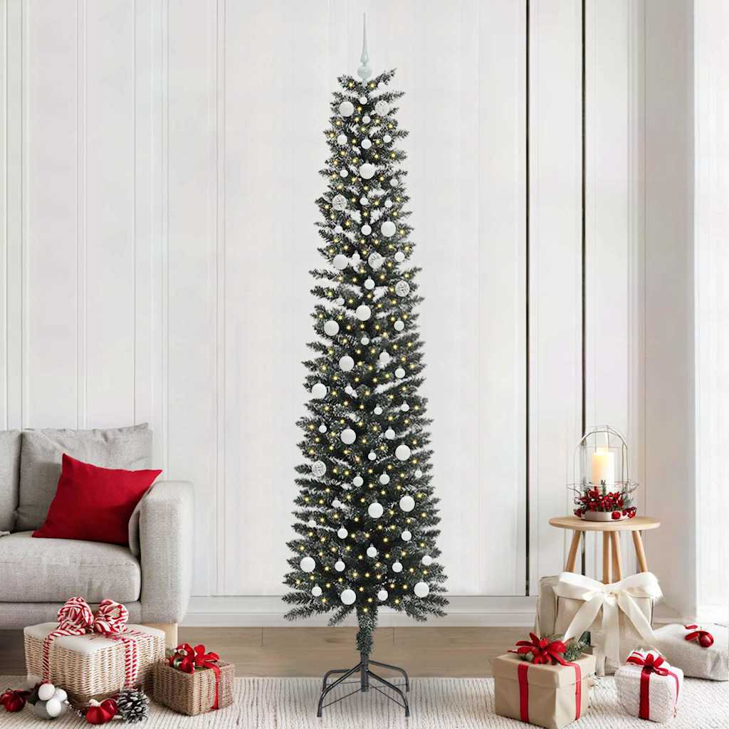 Albero Di Natale Artificiale Con 300 Led Verde 240 cm