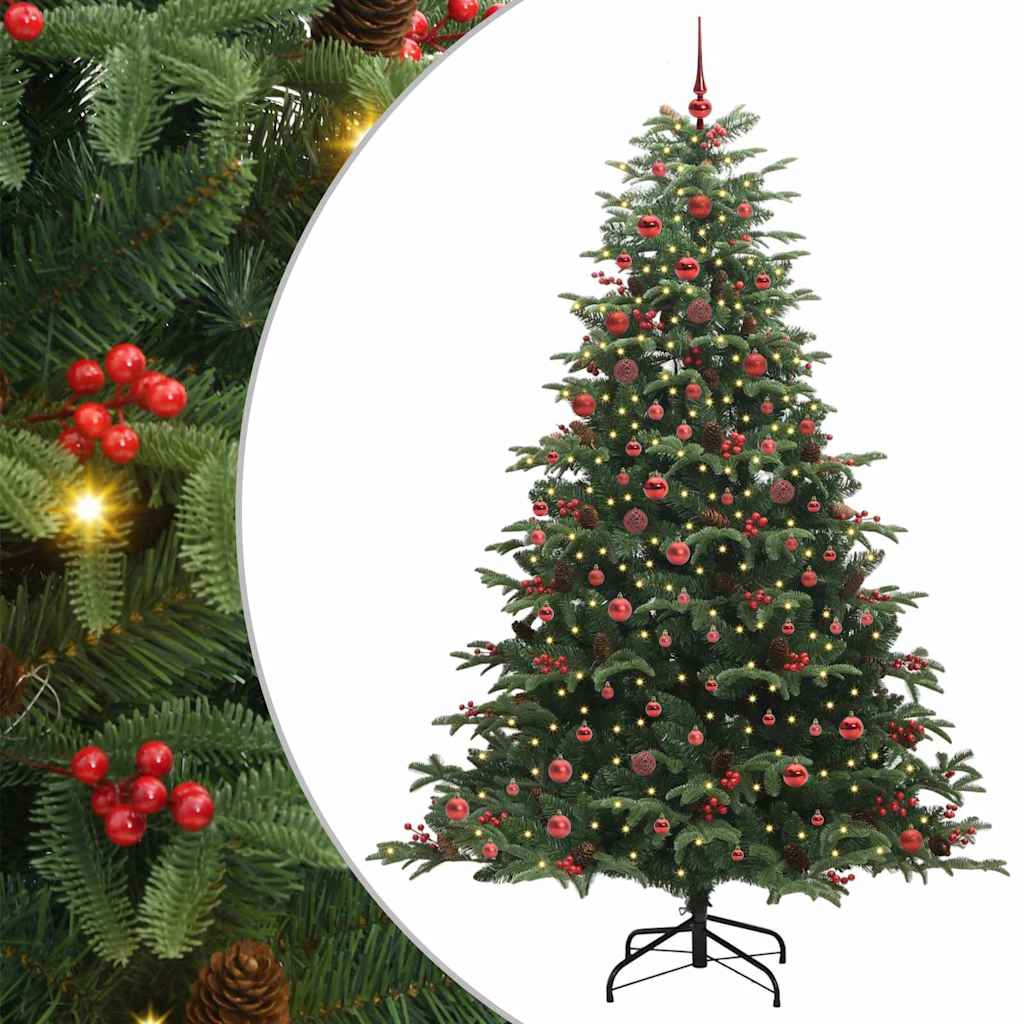 Albero Di Natale Artificiale Con 300 Led Verde 210 cm