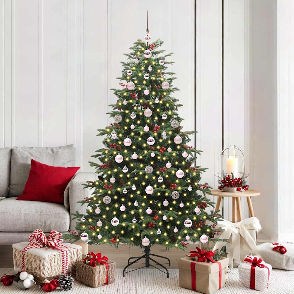 Albero Di Natale Artificiale Con 300 Led Verde 180 cm