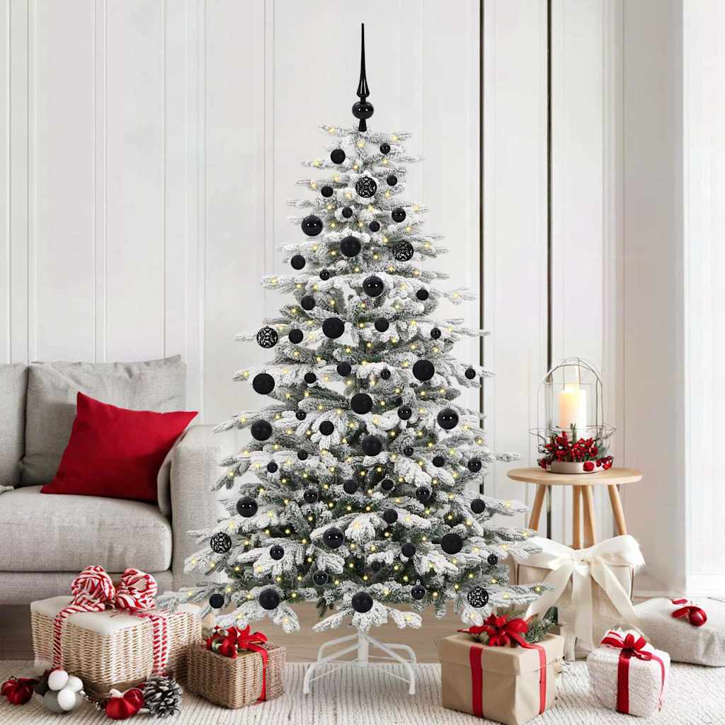 Albero Di Natale Artificiale Con Rami Pieghevoli Bianco 180 cm