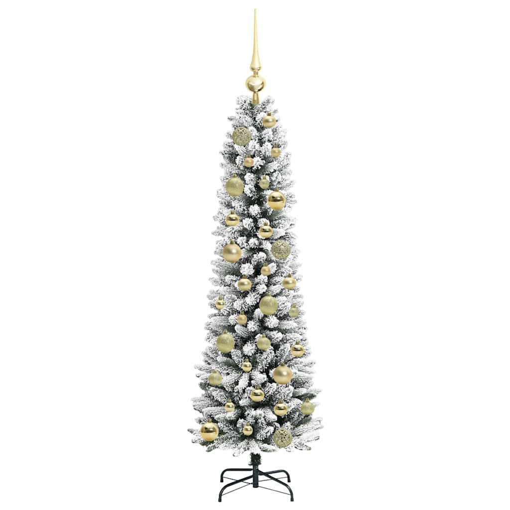 Albero Di Natale Artificiale Con 150 Led Verde E Bianco 120 cm - Image 4