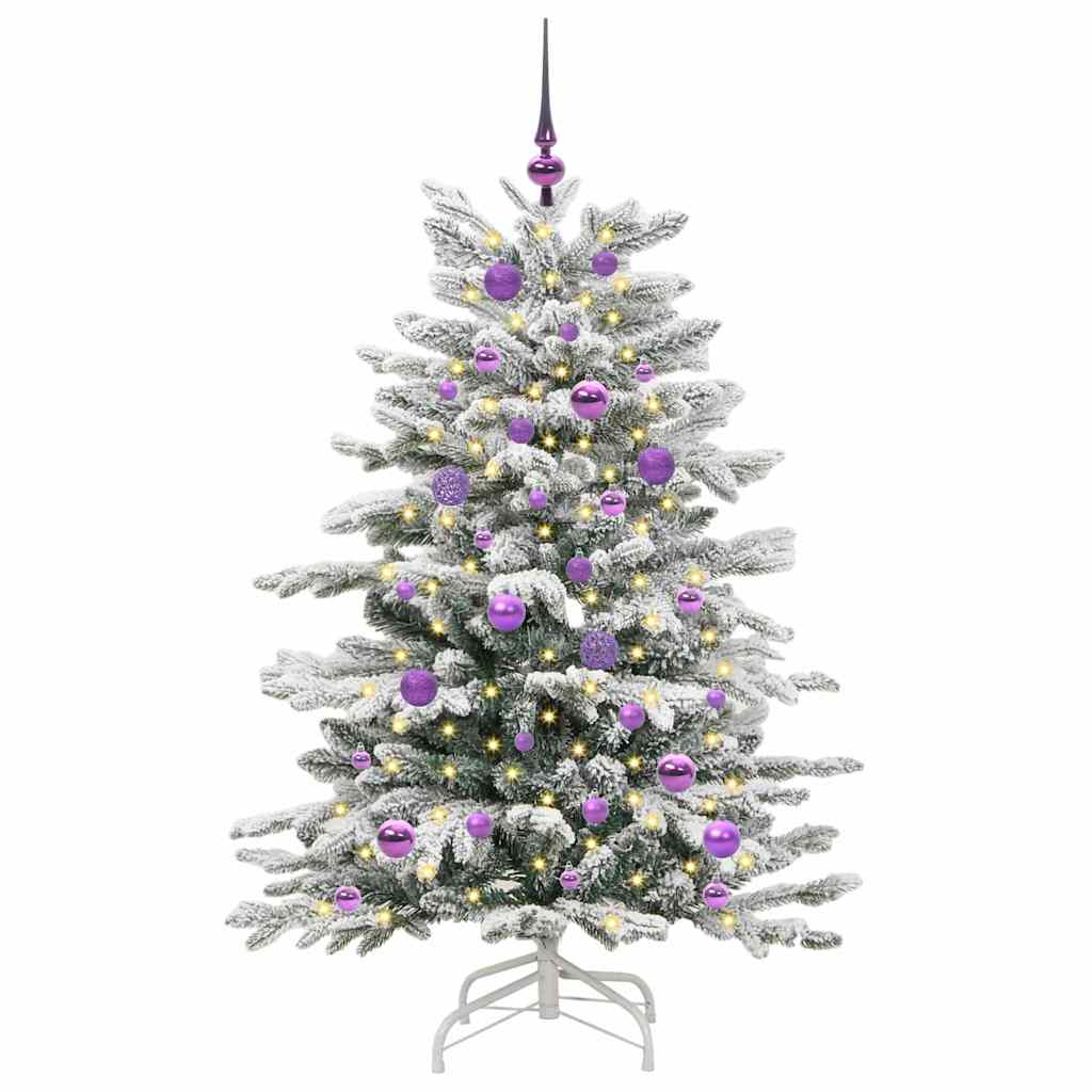 Albero Di Natale Artificiale Con Rami Pieghevoli Bianco 150 cm - Image 3