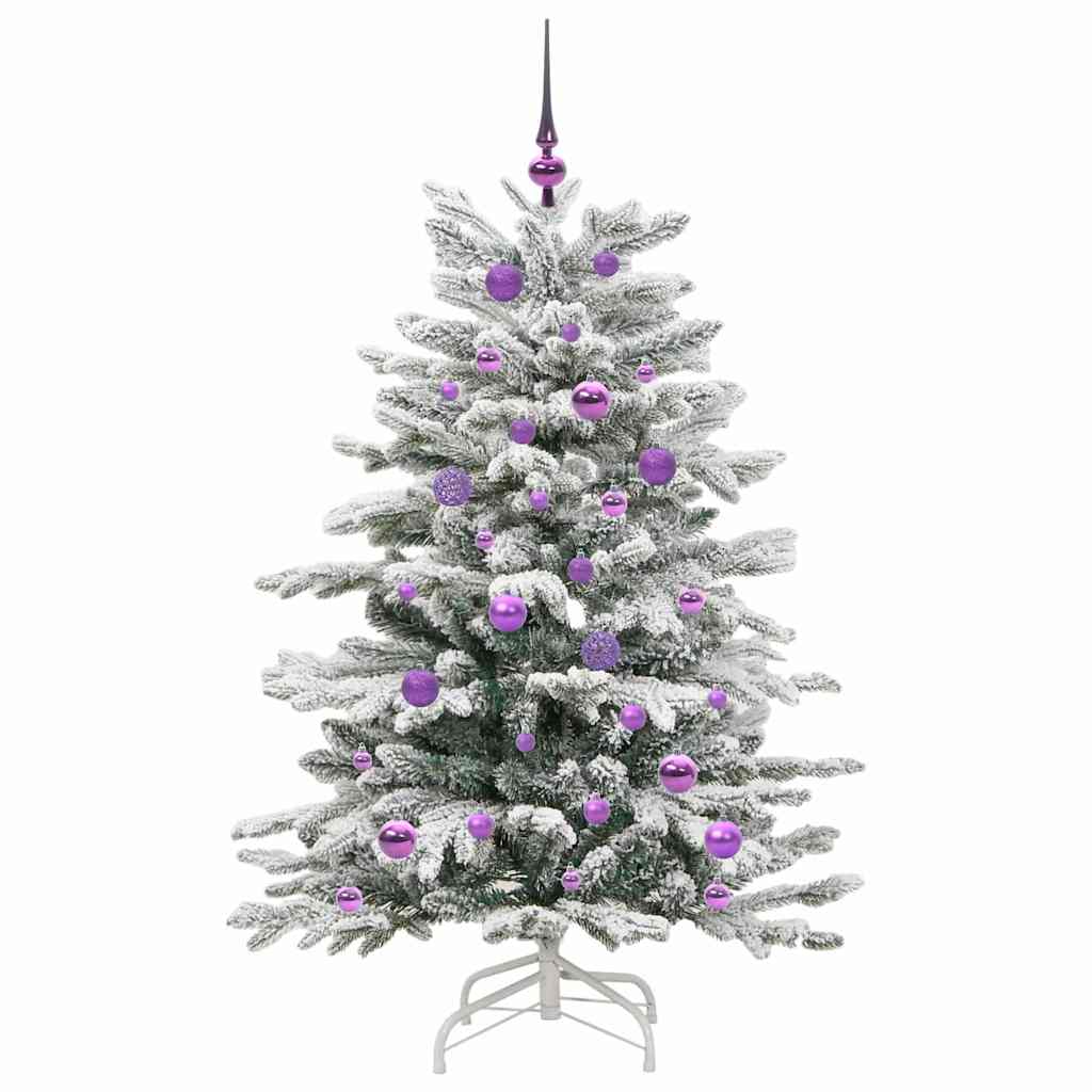 Albero Di Natale Artificiale Con Rami Pieghevoli Bianco 150 cm - Image 4