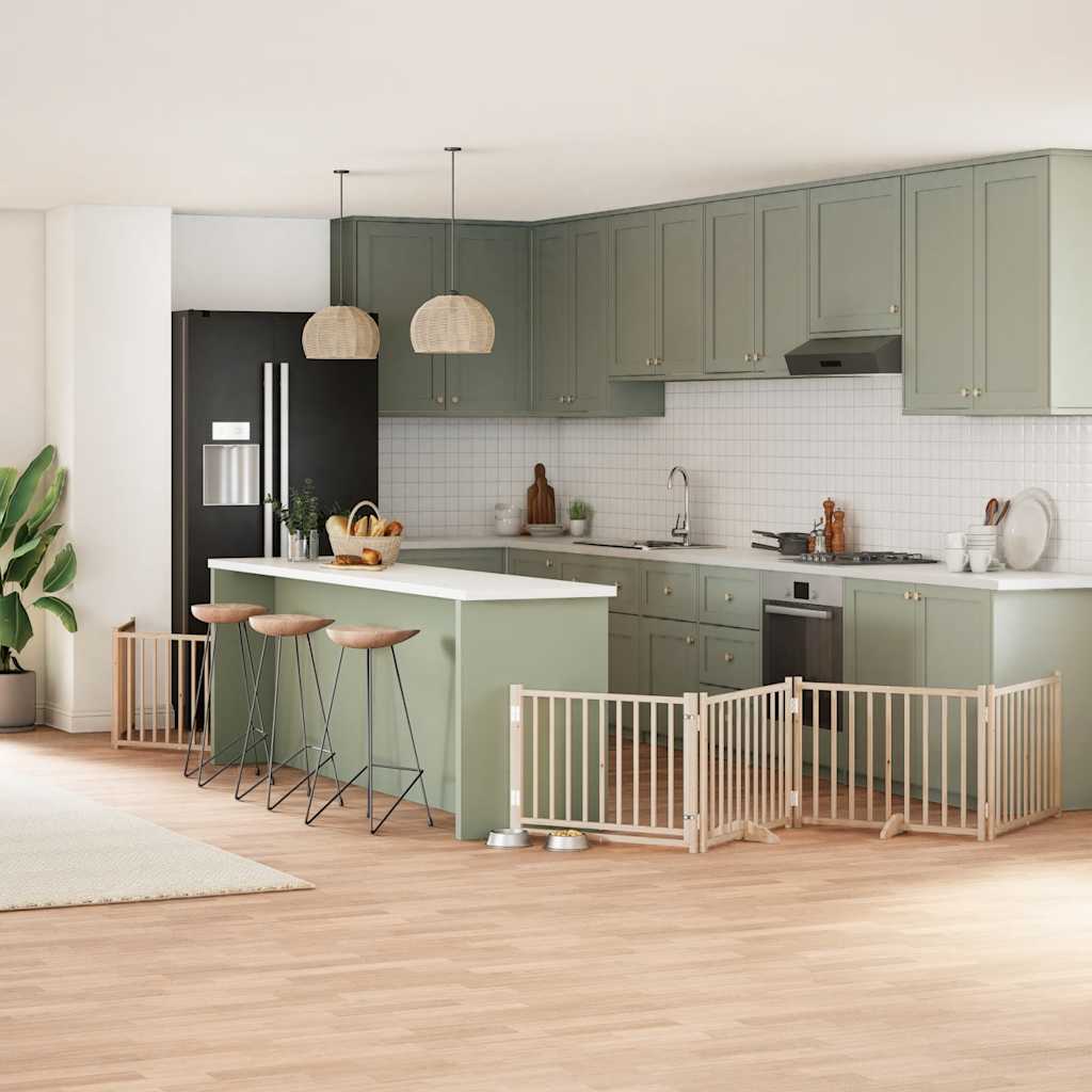 Cancello Per Cani Porta Pieghevole 10 Pannelli 800 Cm In Pioppo