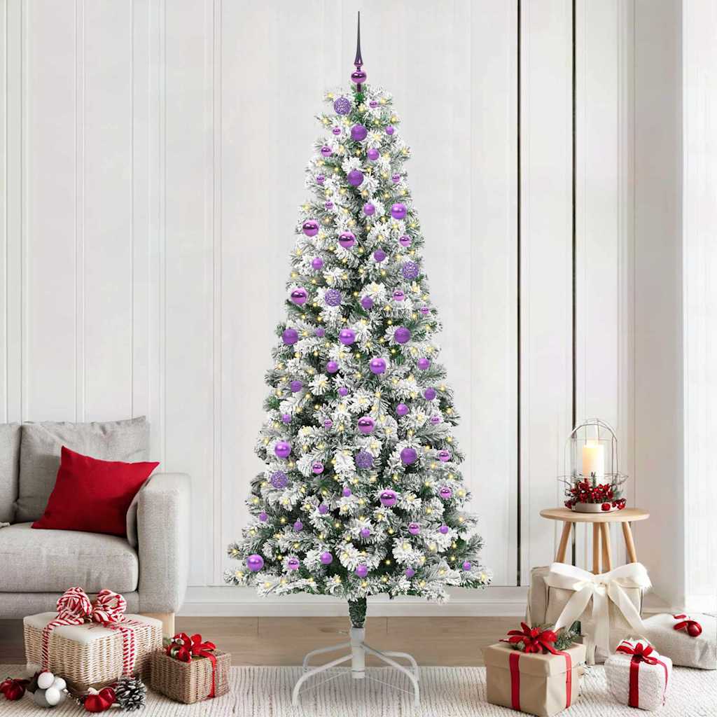 Albero Di Natale Artificiale Con Rami Pieghevoli 240 cm