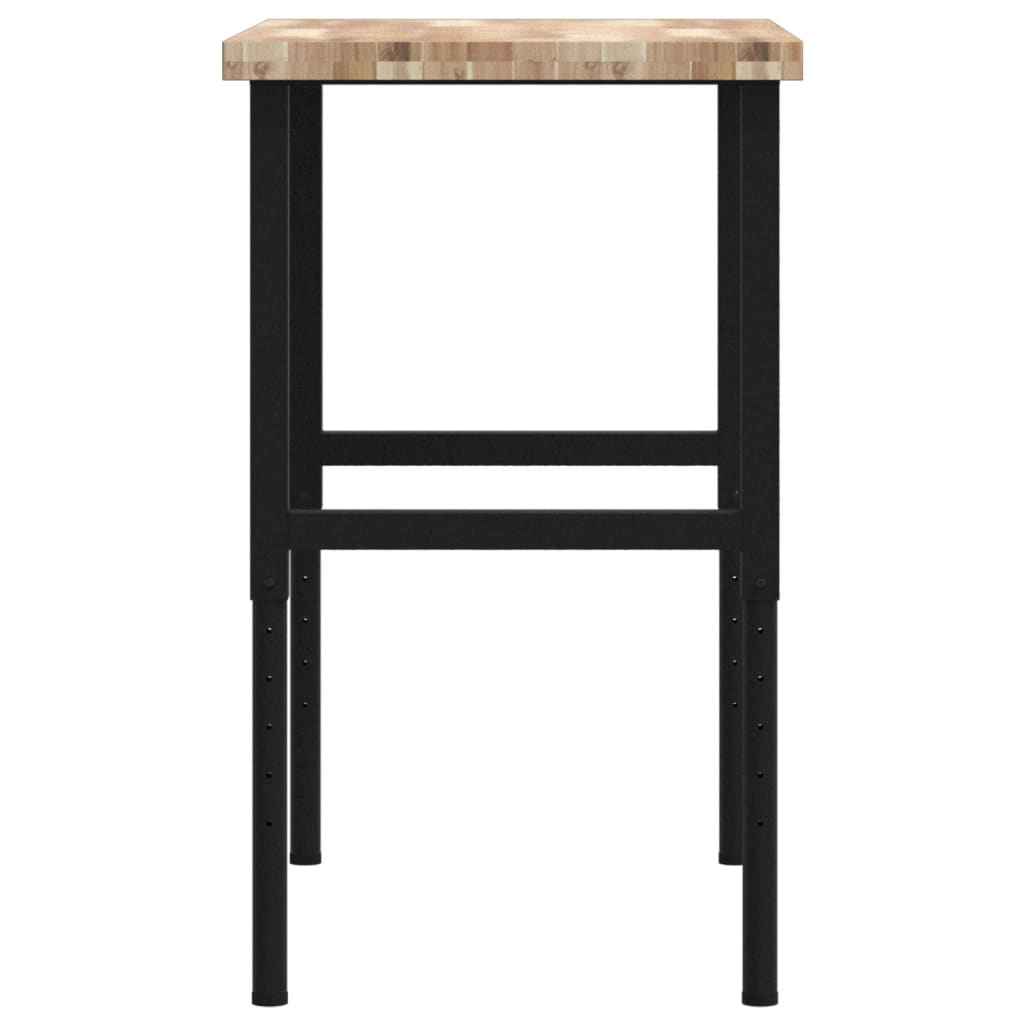 Banco Lavoro 100x60x(73-99,5) Cm Legno Di Acacia Rettangolare - Image 5