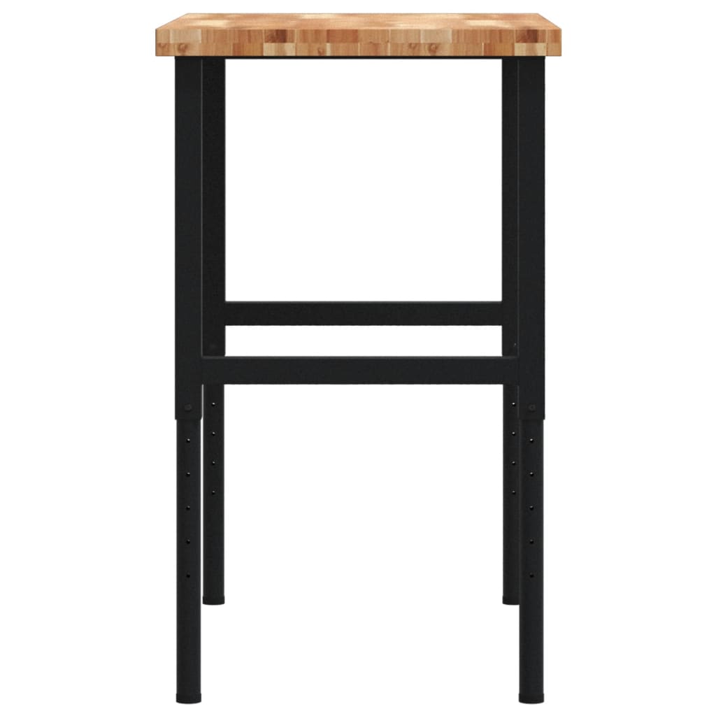 Banco Lavoro 100x60x(73-99,5) Cm Legno Di Acacia Rettangolare - Image 5