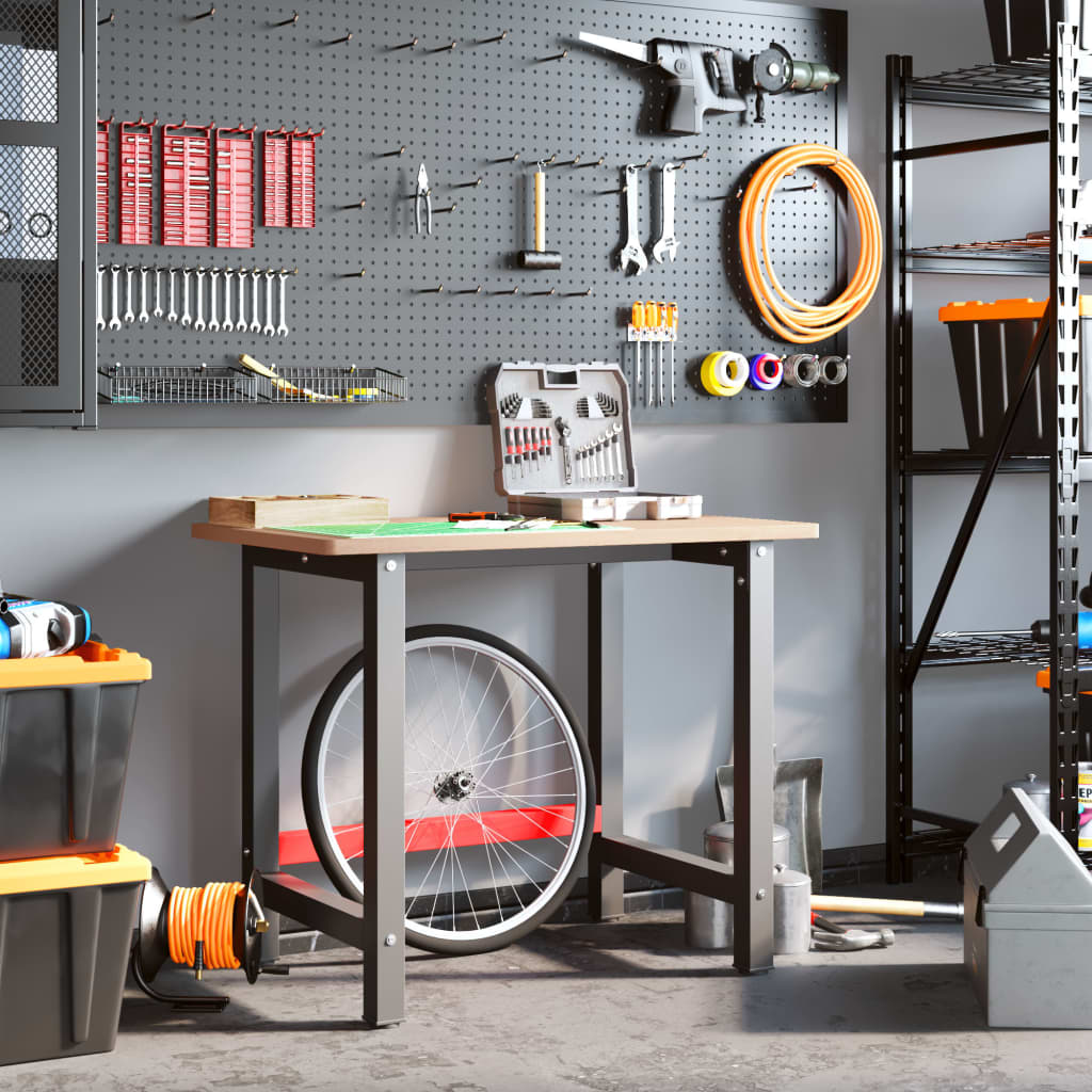 Banco Lavoro 100x60x81,5 Cm Legno Massello Faggio Rettangolare - Image 3