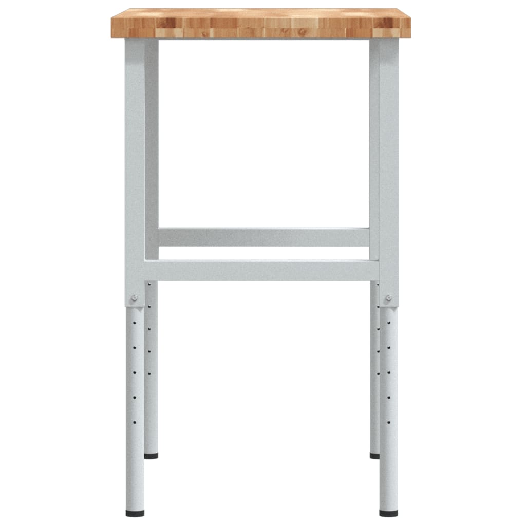 Banco Lavoro 80x60x(73-99,5) Cm Legno Di Faggio Rettangolare - Image 5