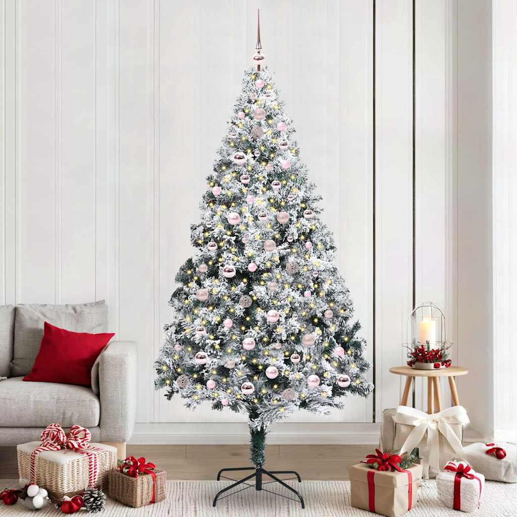 Albero Di Natale Artificiale Con 300 Led Verde 240 cm