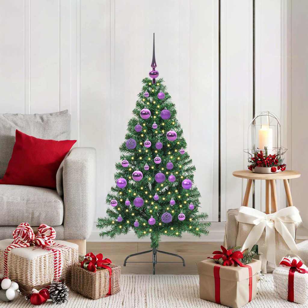 Albero Di Natale Artificiale Con Luci Integrate Verde 120 cm
