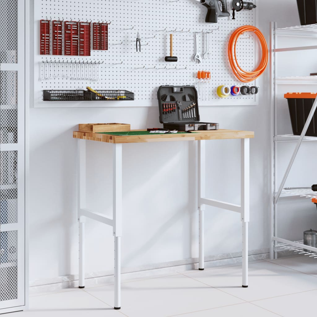 Banco Lavoro 100x60x(73-99,5) Cm Legno Di Acacia Rettangolare - Image 3