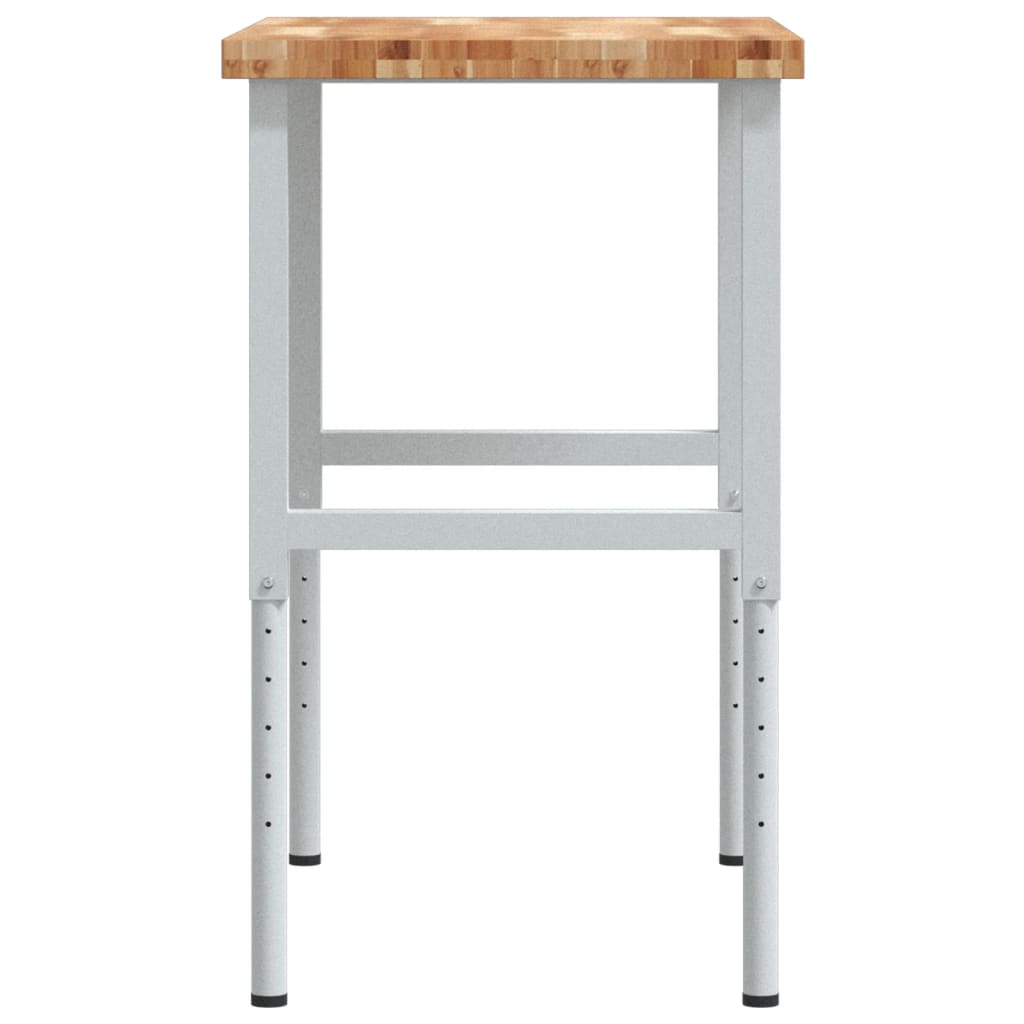 Banco Lavoro 100x60x(73-99,5) Cm Legno Di Acacia Rettangolare - Image 5