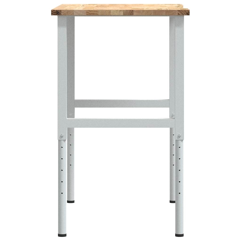 Banco Da Lavoro 100x60x(71,5-98) Cm Legno Massello Rovere - Image 5