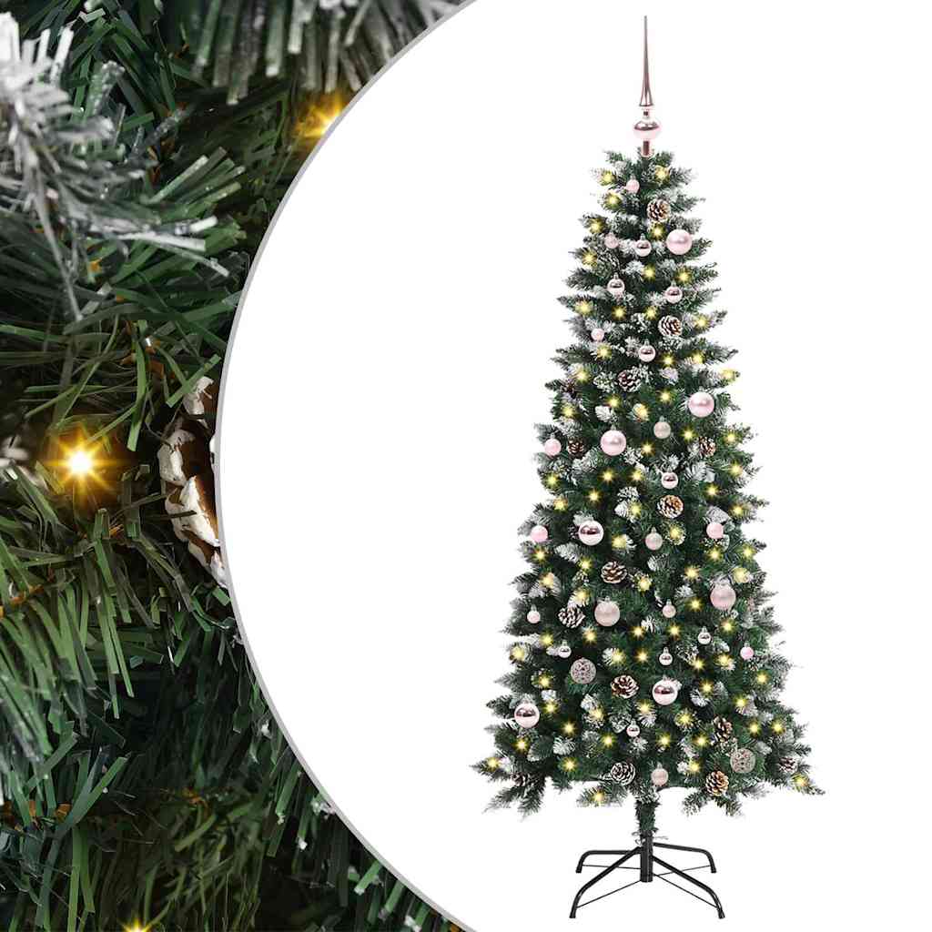 Albero Di Natale Artificiale Con 150 Led Verde 150 cm