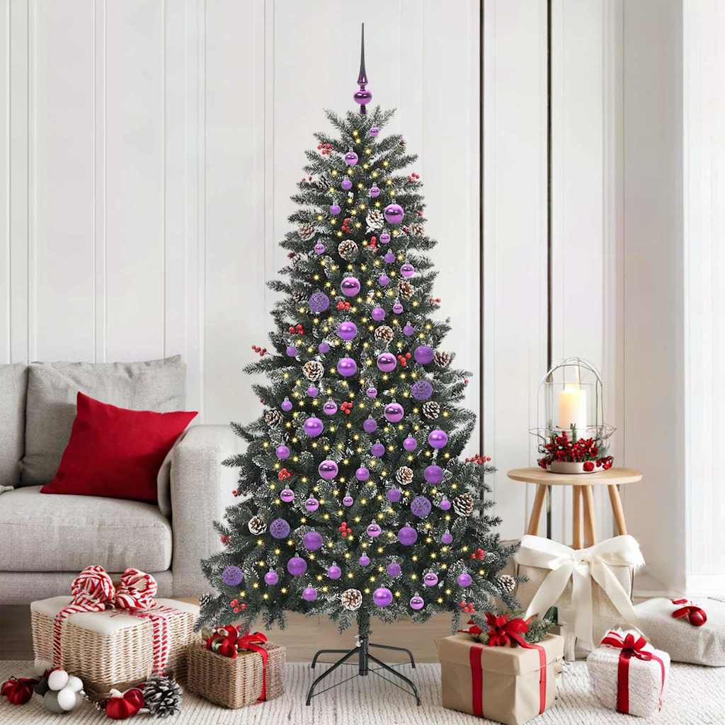Albero Di Natale Artificiale Con 300 Led Verde 180 cm