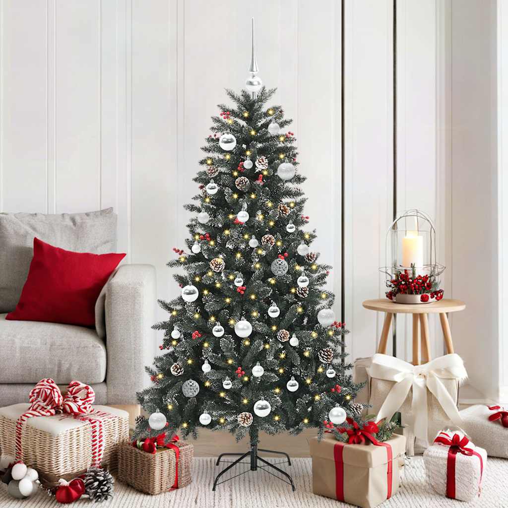 Albero Di Natale Artificiale Con 150 Led Verde 150 cm