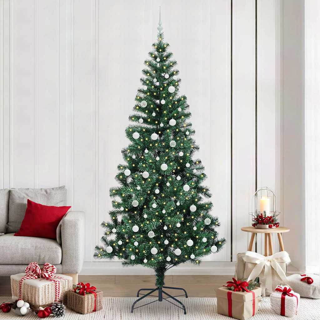 Albero Di Natale Artificiale Con Luci Integrate Verde 240 cm