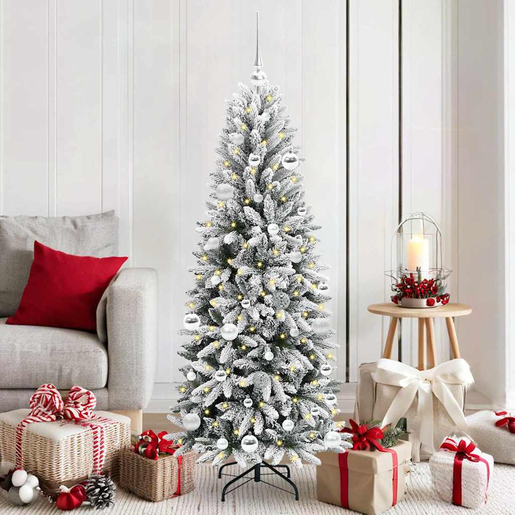 Albero Di Natale Artificiale Con 150 Led Bianco 150 cm
