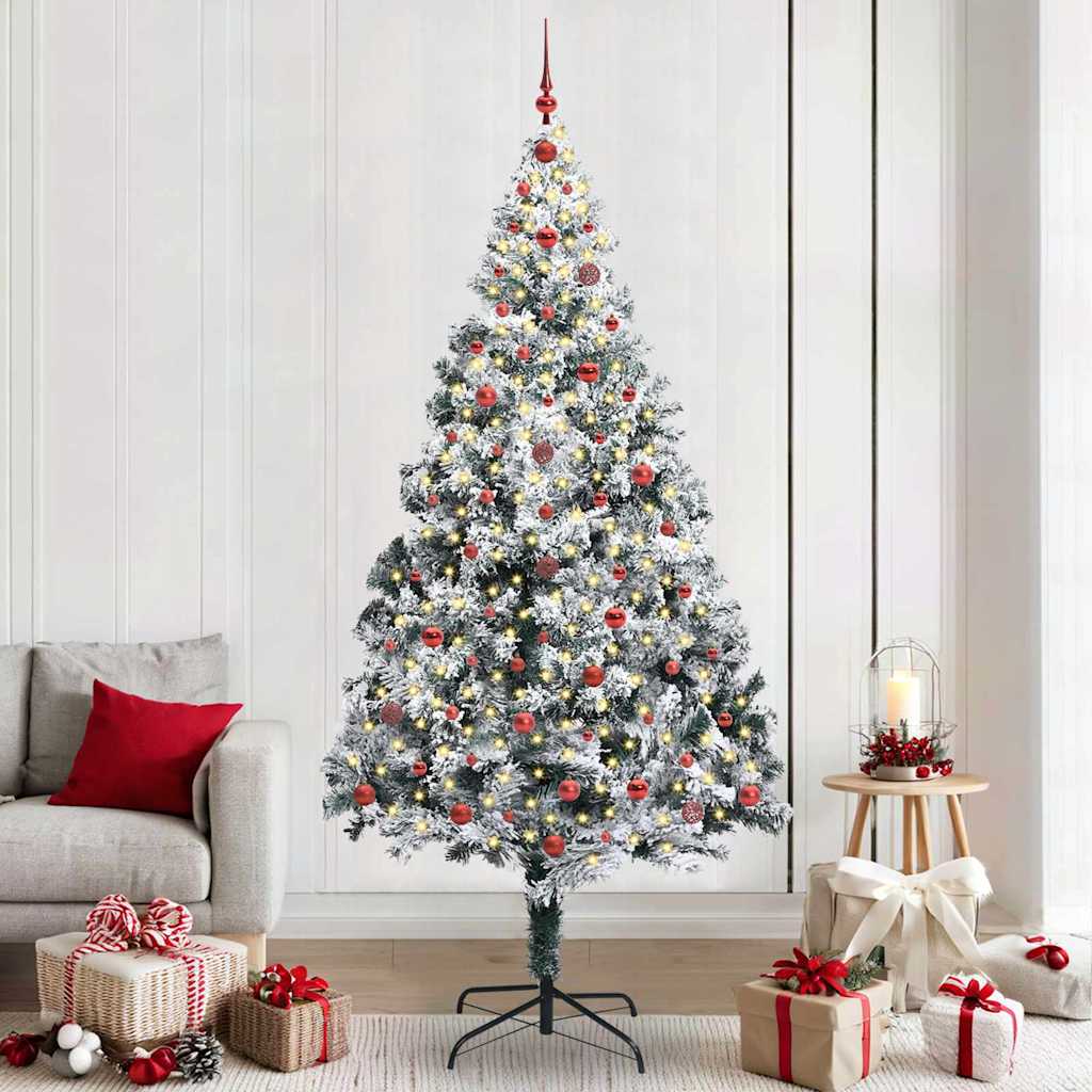 Albero Di Natale Artificiale Con 300 Led Verde 240 cm