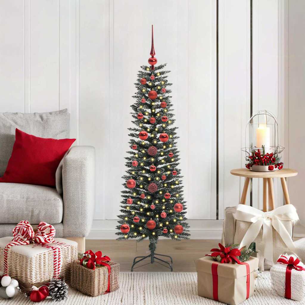 Albero Di Natale Artificiale Con 150 Led Verde 120 cm