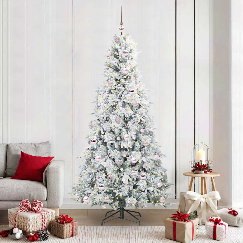 Albero Di Natale Artificiale Con Rami Pieghevoli Verde 210 cm