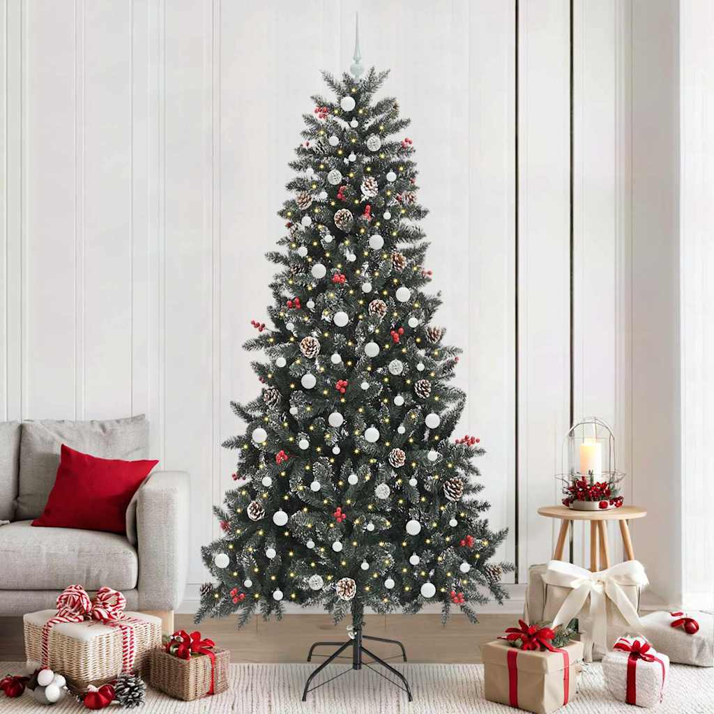 Albero Di Natale Artificiale Con 300 Led Verde 240 cm