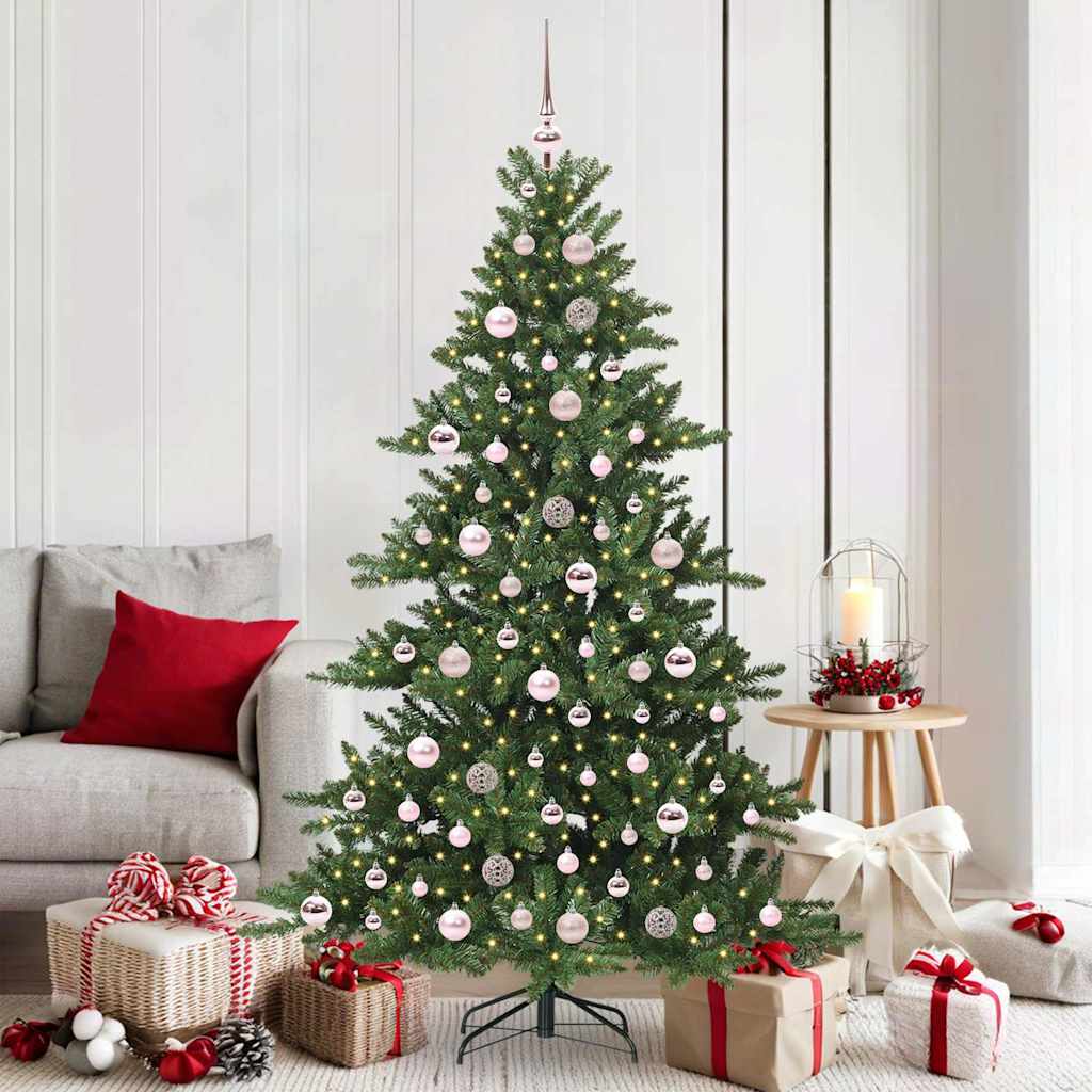 Albero Di Natale Artificiale Con Rami Pieghevoli 180 Cm Pvc
