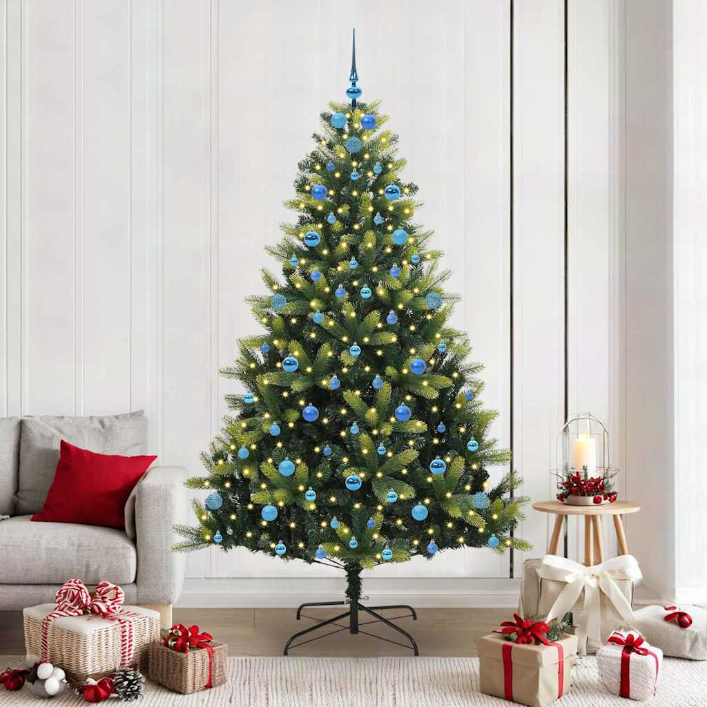 Albero Di Natale Artificiale A Cerniera Con 300 Led 210 cm