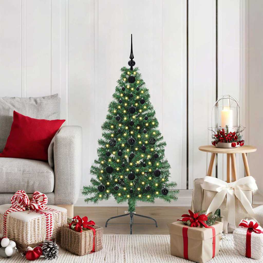 Albero Di Natale Artificiale Con Luci Integrate Verde 120 cm
