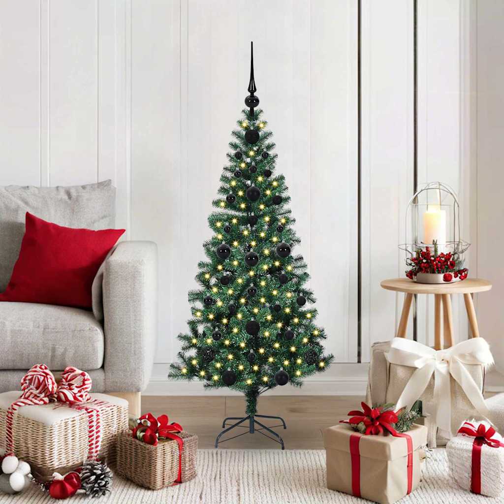 Albero Di Natale Artificiale Con Luci Integrate Verde 120 cm