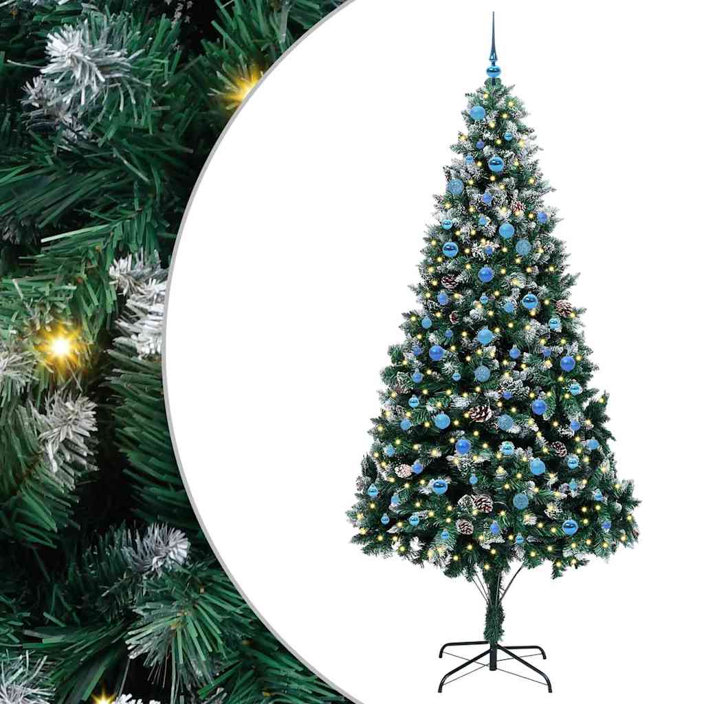 Albero Di Natale Artificiale Con 300 Led Verde 240 cm