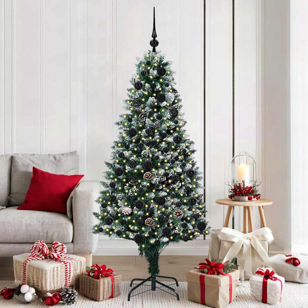 Albero Di Natale Artificiale Con 300 Led Verde 180 cm