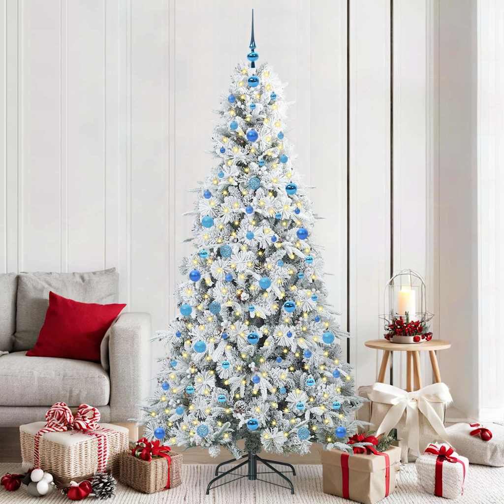 Albero Di Natale Artificiale Con Rami Pieghevoli Verde 210 cm
