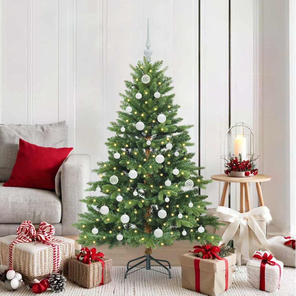 Albero Di Natale Artificiale Con 150 Led Verde 150 Cm Pe E Pvc