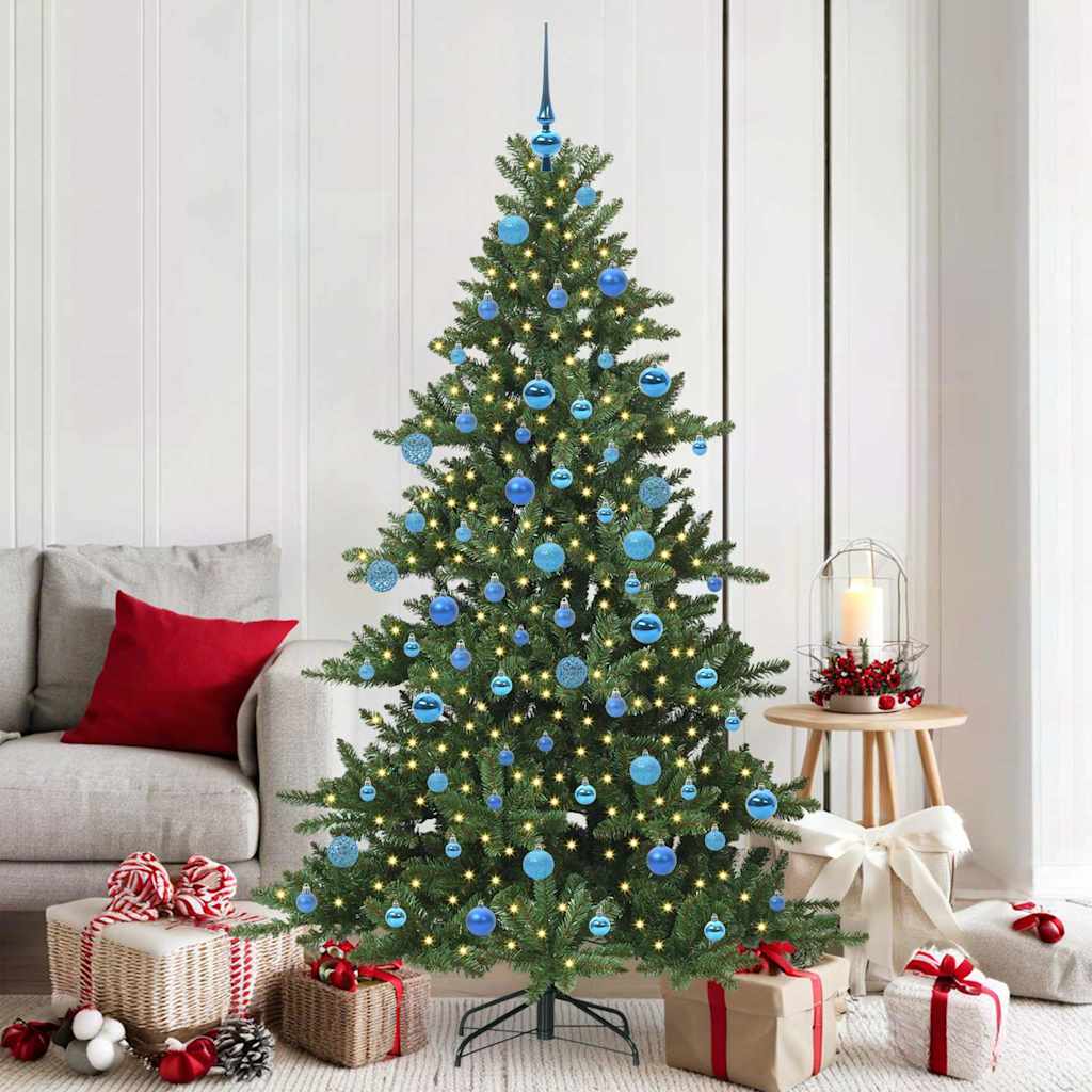 Albero Di Natale Artificiale Con Rami Pieghevoli 180 Cm Pvc