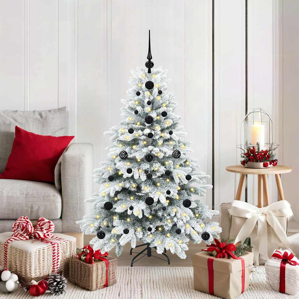 Albero Di Natale Artificiale Con 150 Led Verde 120 Cm Pe E Pvc