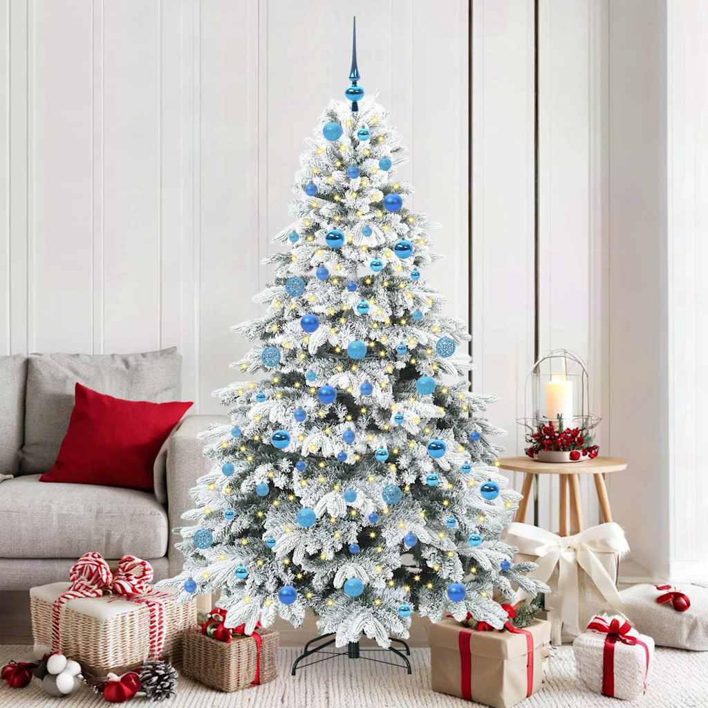 Albero Di Natale Artificiale Con 300 Led Verde 180 Cm Pe E Pvc