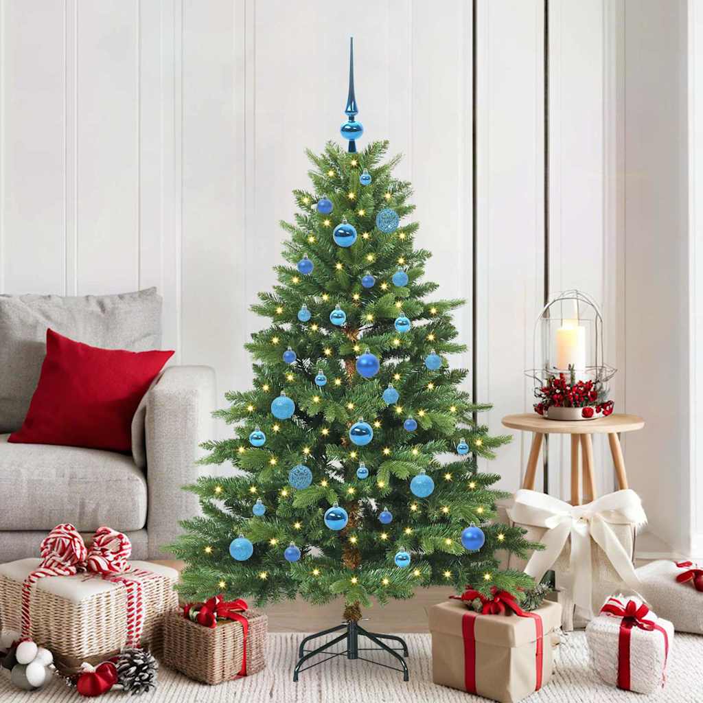 Albero Di Natale Artificiale Con 150 Led Verde 150 Cm Pe E Pvc
