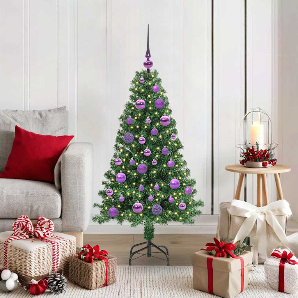Albero Di Natale Artificiale Con 150 Led Verde 120 cm