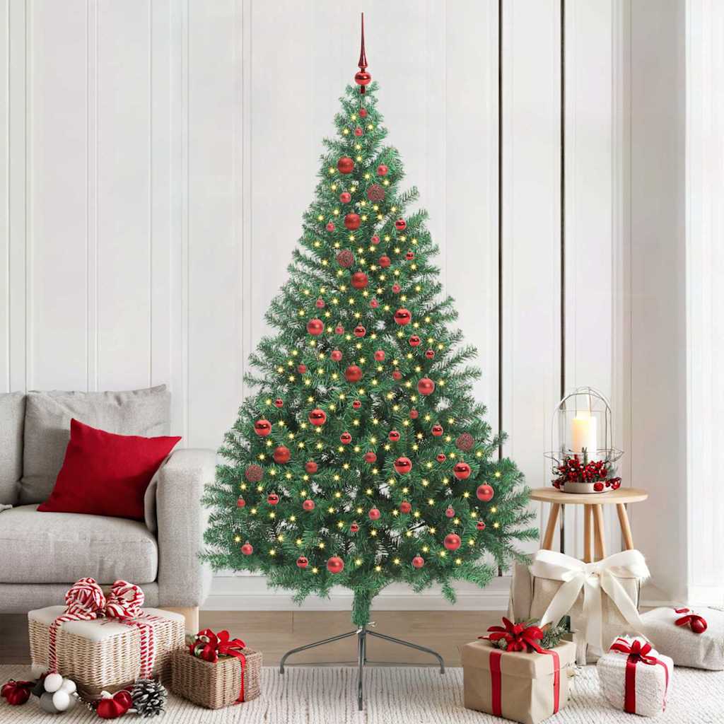 Albero Di Natale Artificiale Con Luci Integrate Verde 210 cm
