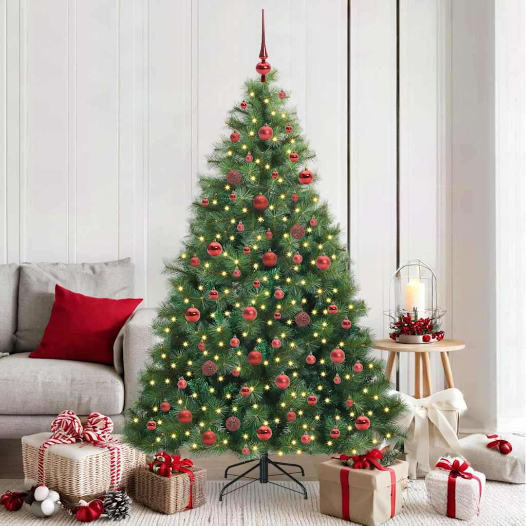 Albero Di Natale Artificiale Con 300 Led Verde 180 Cm Pe E Pvc