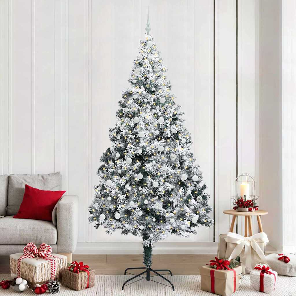 Albero Di Natale Artificiale Con 300 Led Verde 240 cm