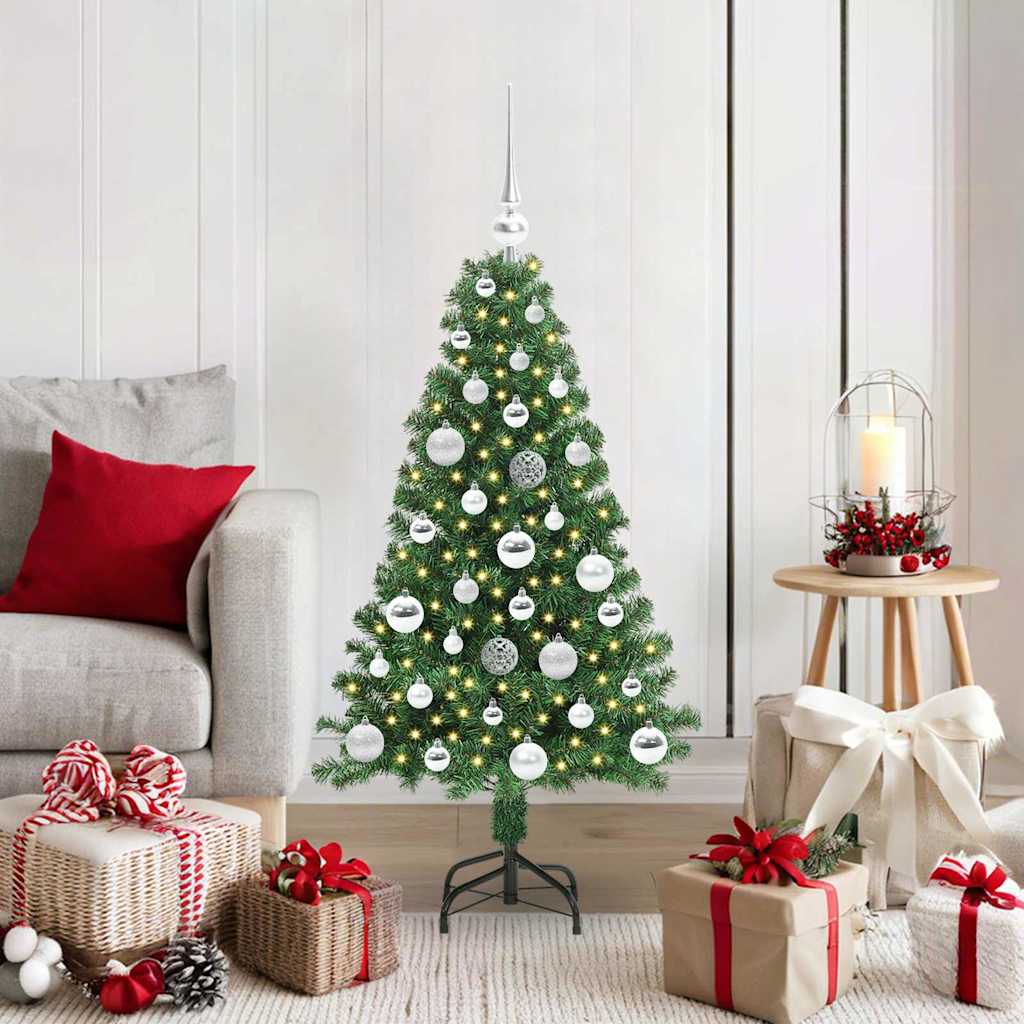 Albero Di Natale Artificiale Con 150 Led Verde 120 cm