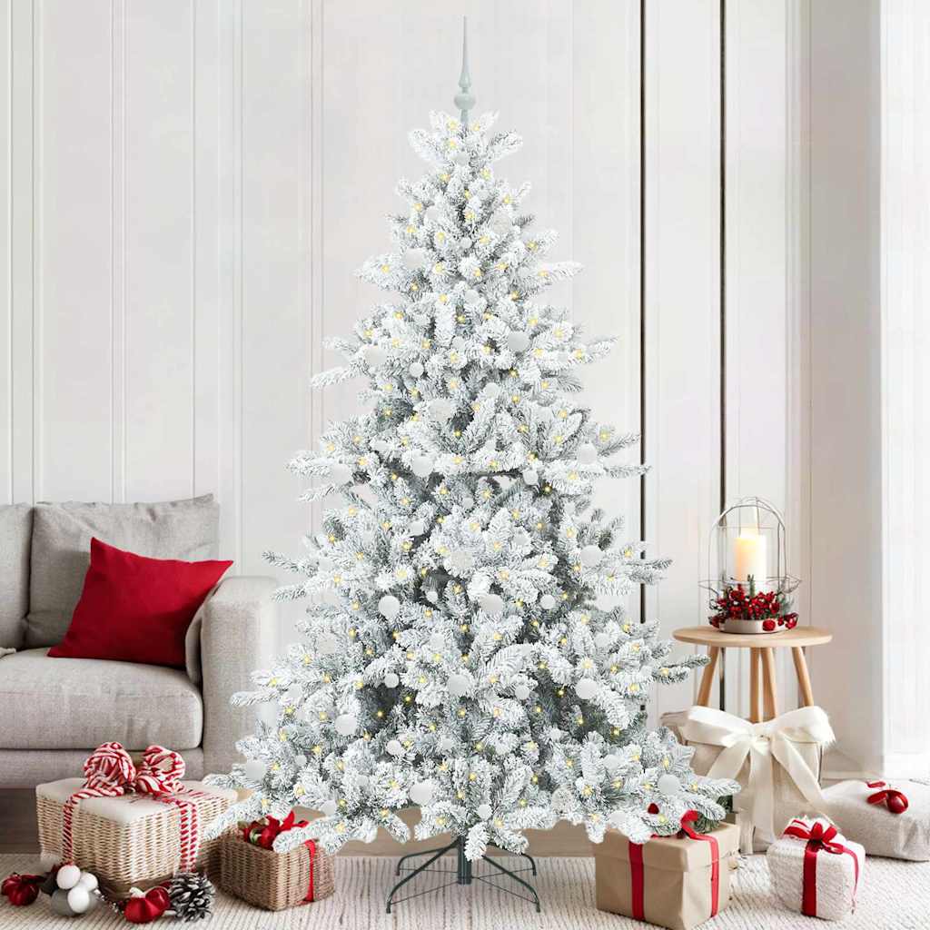 Albero Di Natale Artificiale Con Rami Pieghevoli 210 Cm Pvc