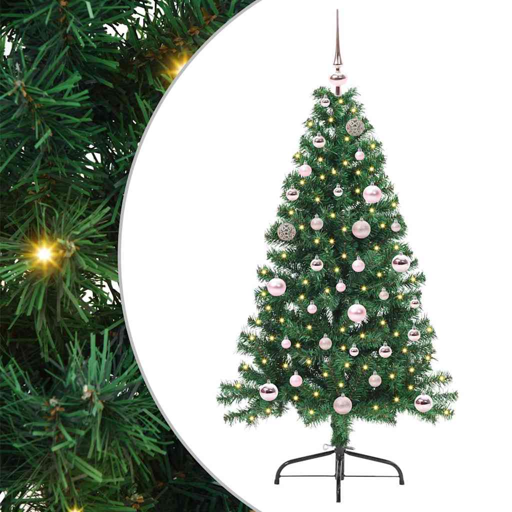 Albero Di Natale Artificiale Con Luci Integrate Verde 150 cm