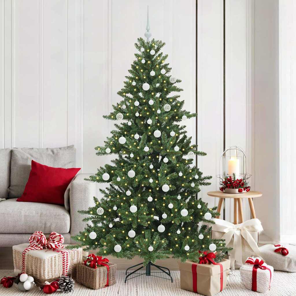 Albero Di Natale Artificiale Con Rami Pieghevoli 180 Cm Pvc