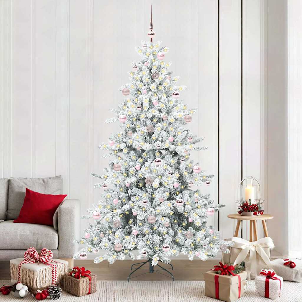 Albero Di Natale Artificiale Con Rami Pieghevoli 210 Cm Pvc