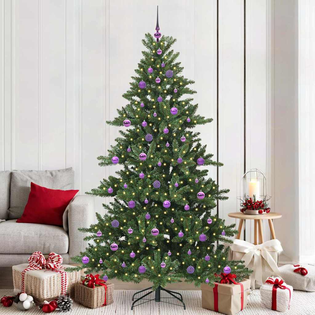 Albero Di Natale Artificiale Con Rami Pieghevoli 210 Cm Pvc